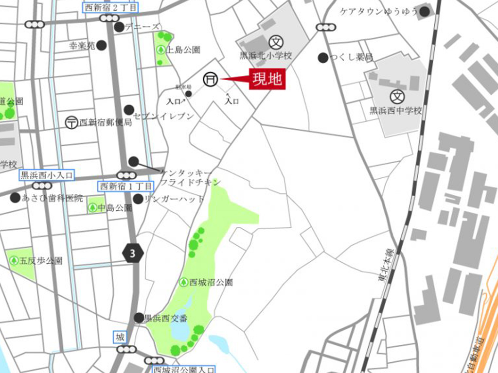 蓮田東照宮地図　アクセスマップ